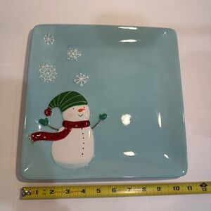 St.Nicholas Square ‘Merry Merry’ 10.75” Square dinner or serving plate